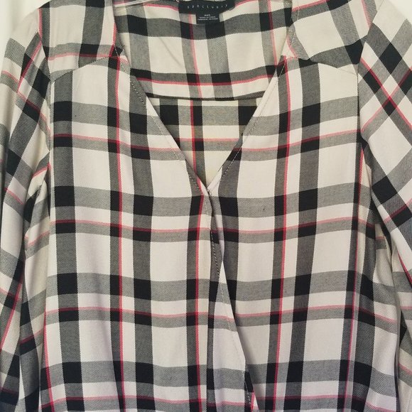 Sanctuary Plaid Womens Top - Picture 1 of 6